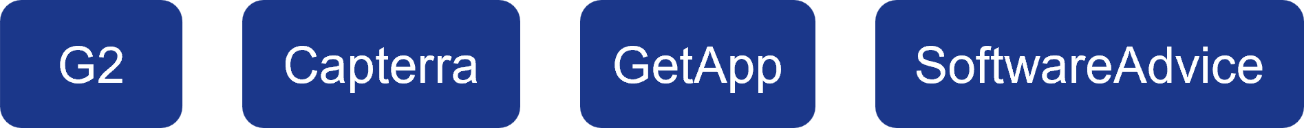 G2, Capterra, GetApp, SoftwareAdvice