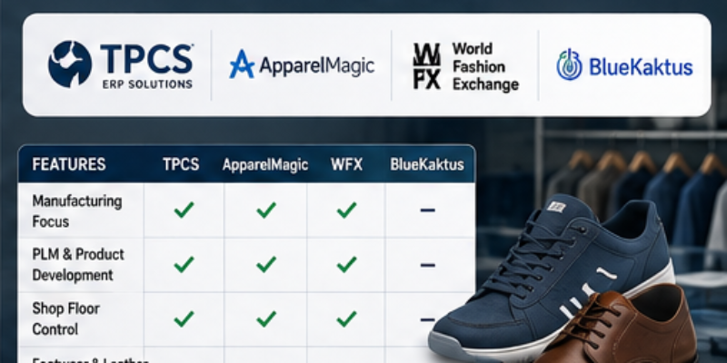 Best apparel and footwear ERP software comparison for manufacturers in 2026