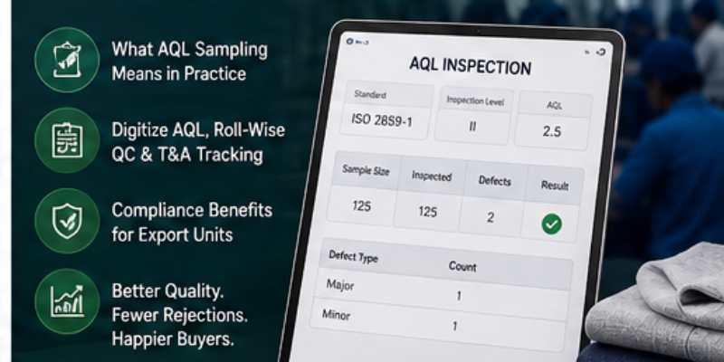 AQL inspection and QC tracking software for garment factory quality control