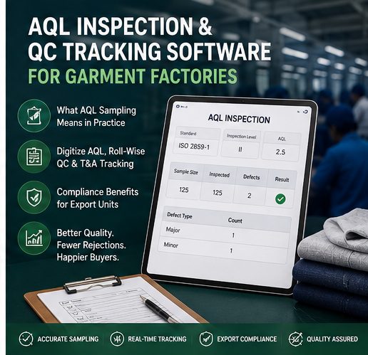 AQL inspection and QC tracking software for garment factory quality control