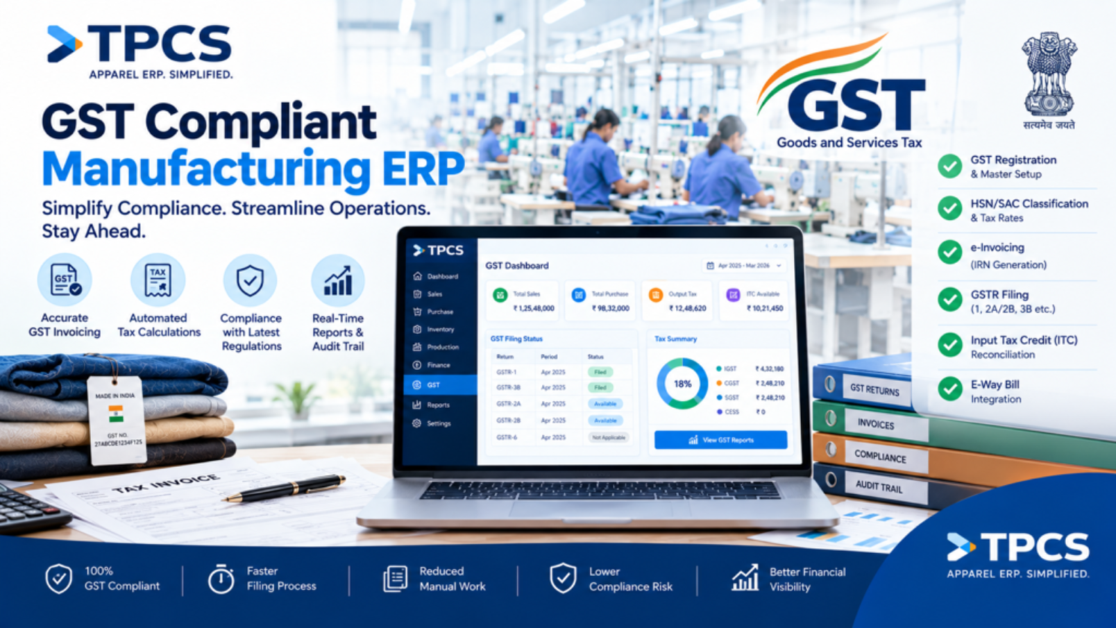 GST compliant manufacturing ERP: what apparel and textile units need in 2026